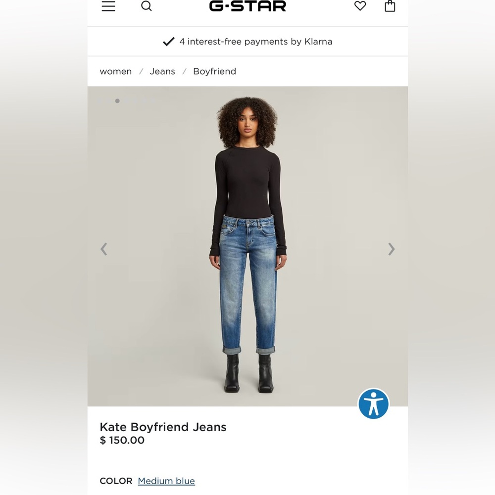 G-Star Women's Blue Boyfriend Jeans brand new. No tags